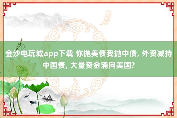 金沙電玩城app下載 你拋美債我拋中債, 外資減持中國債, 大量資金涌向美國?