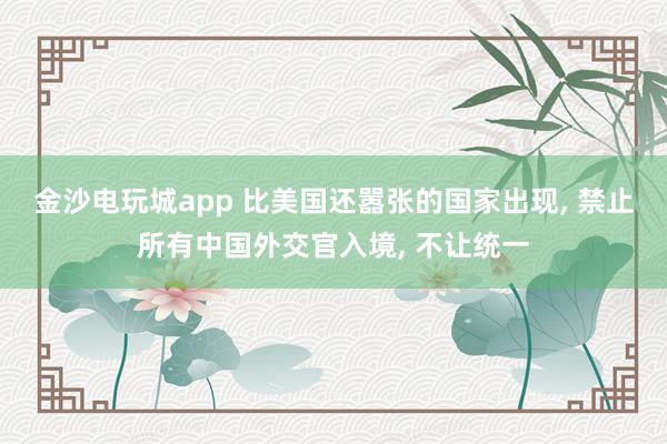 金沙電玩城app 比美國(guó)還囂張的國(guó)家出現(xiàn)， 禁止所有中國(guó)外交官入境， 不讓統(tǒng)一