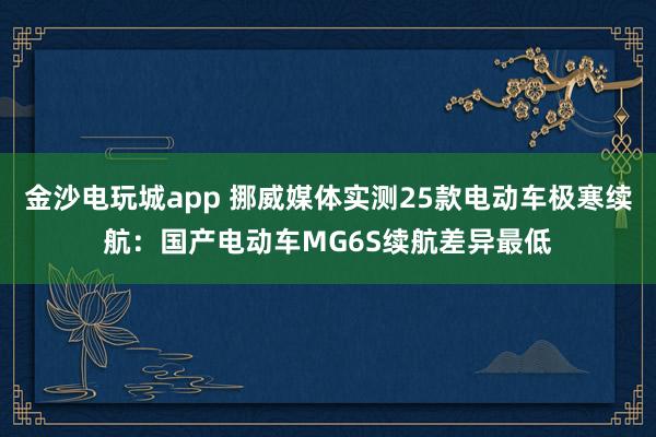 金沙電玩城app 挪威媒體實測25款電動車極寒續航:國產電動車MG6S續航差異最低