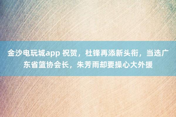 金沙電玩城app 祝賀,杜鋒再添新頭銜,當選廣東省籃協(xié)會長,朱芳雨卻要操心大外援