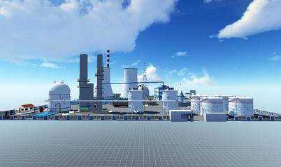 化工廠3D場景 - 模模搭 | 物聯(lián)網(wǎng)3D可視化應(yīng)用平臺